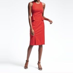 NEW Banana Republic red peplum dress